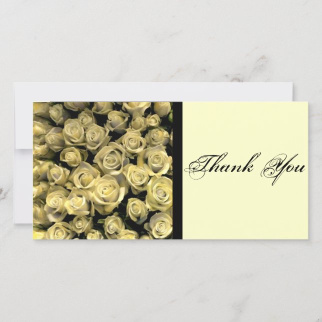Yellow Roses Thank You Card (Front)