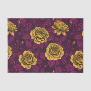 Yellow roses tissue paper