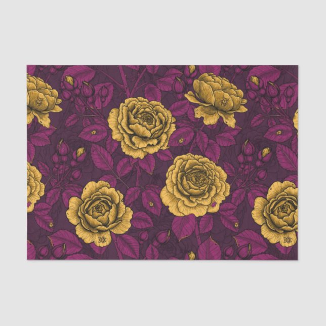 Yellow roses tissue paper (Front)