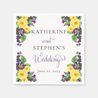 Yellow Roses | Violets Boho Floral Wedding