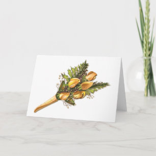 Yellow Roses Wrapped in Foil Card