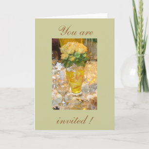 Yellow roses - You are, invited ! Invitation