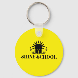 yellow round keychain