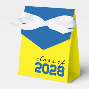 Yellow & Royal Blue Graduation Favour Boxes