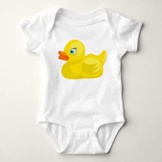 Yellow Rubber Duck Baby Bodysuit (Front)