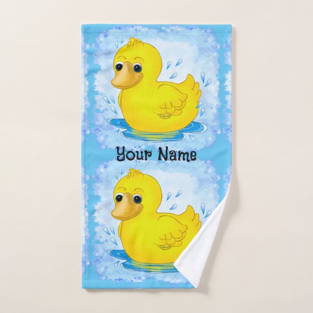 Yellow Rubber Duck Bath  Hand Towel (Hand Towel)