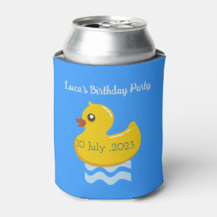 yellow rubber duck birthday party can cooler
