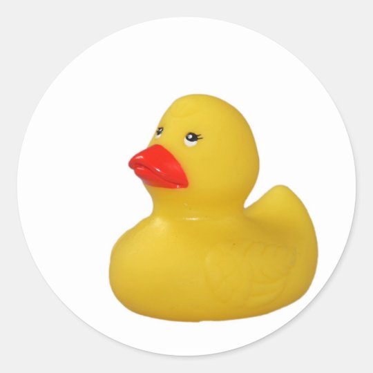 Yellow Rubber Duck cute stickers, gift idea Classic Round Sticker