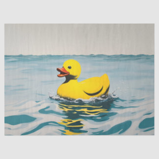Yellow Rubber Duck, Decoupage, Decoupaging, Ducky Tissue Paper