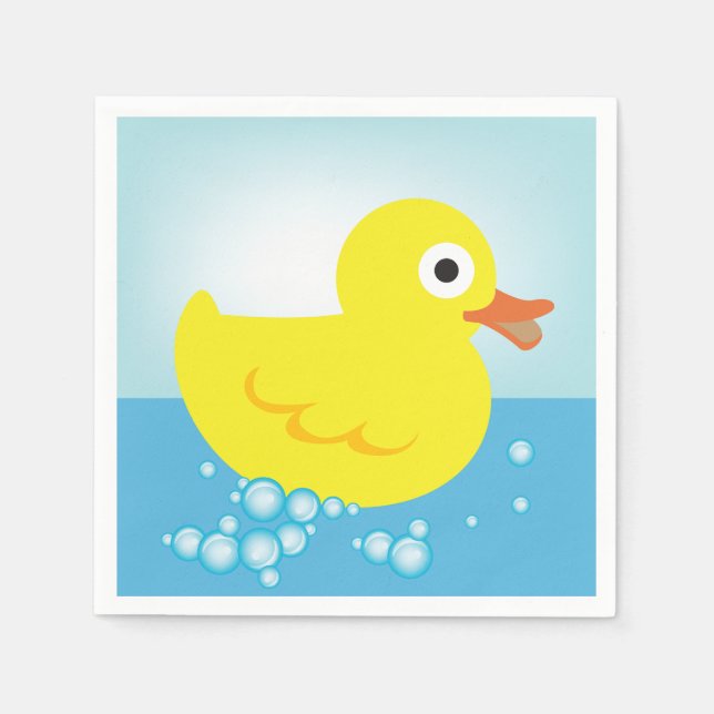 Yellow Rubber Duck Paper Napkins (Front)