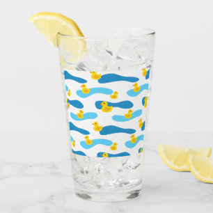 Yellow Rubber Duck Pattern Glass