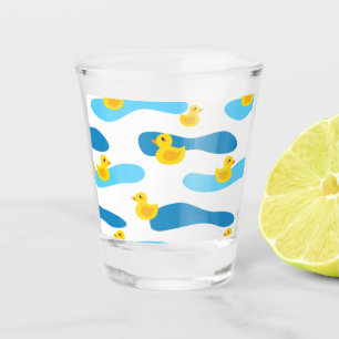 Yellow Rubber Duck Pattern Shot Glass