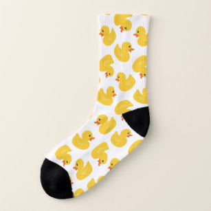 Yellow Rubber Duck Patterned Socks
