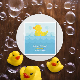 Yellow Rubber Duck Rub A Dub Dub Baby Shower Napkin