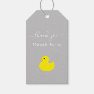 Yellow Rubber Duck Thank You Gift Tags