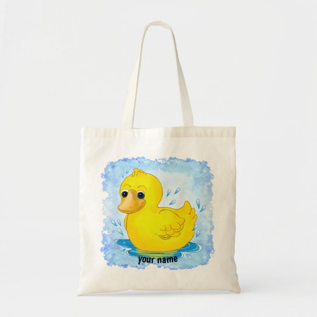 Yellow Rubber Duck Tote Bag (Front)