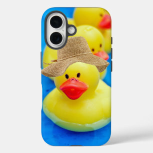 Yellow Rubber Duck With Summer Hat iPhone 16 Case