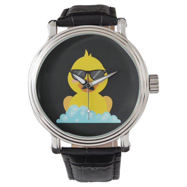 Yellow Rubber Duck with Sunglasses Watch (Front)