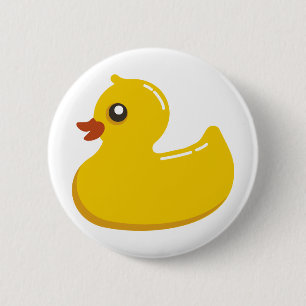 Yellow Rubber Duckie 2 Inch Round Button