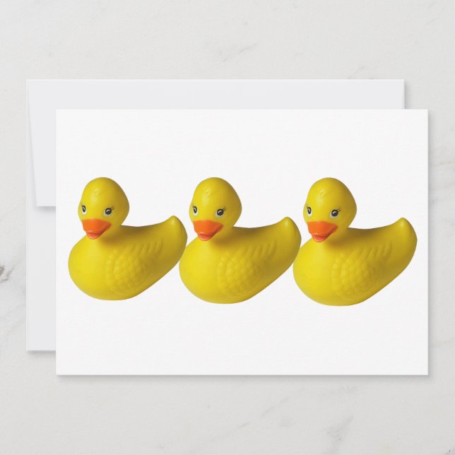 Yellow Rubber Duckie Postcard. For baby shower  Holiday Card (Front)