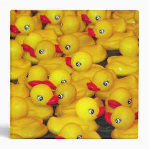 Yellow rubber duckies print binder