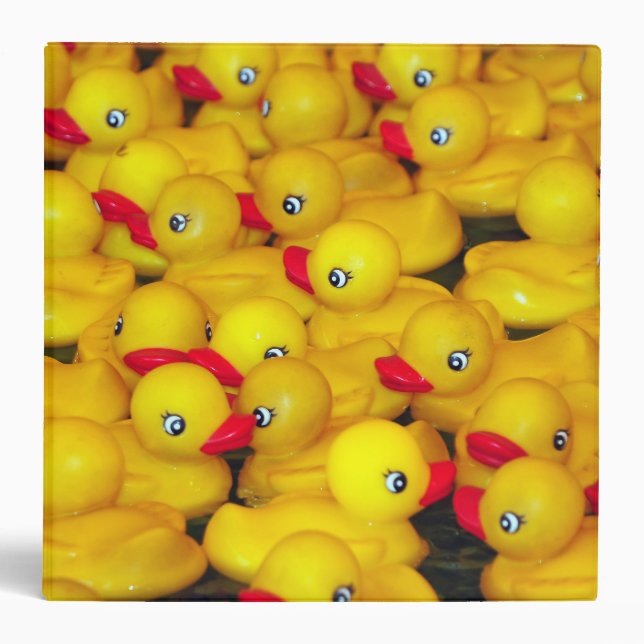 Yellow rubber duckies print binder (Front)