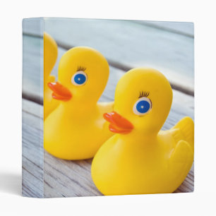 Yellow Rubber Duckling Binder