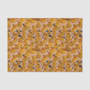 Yellow Rubber Ducks Animal Pattern     Tissue Paper