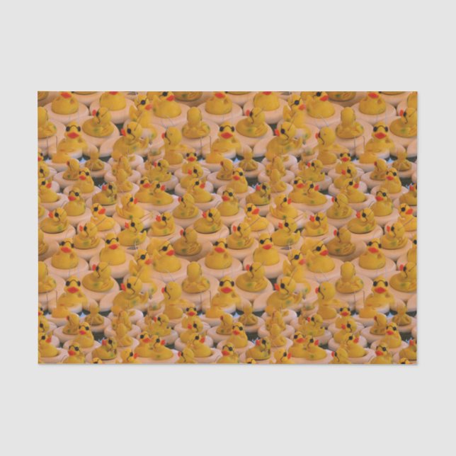Yellow Rubber Ducks Animal Pattern     Tissue Paper (Front)