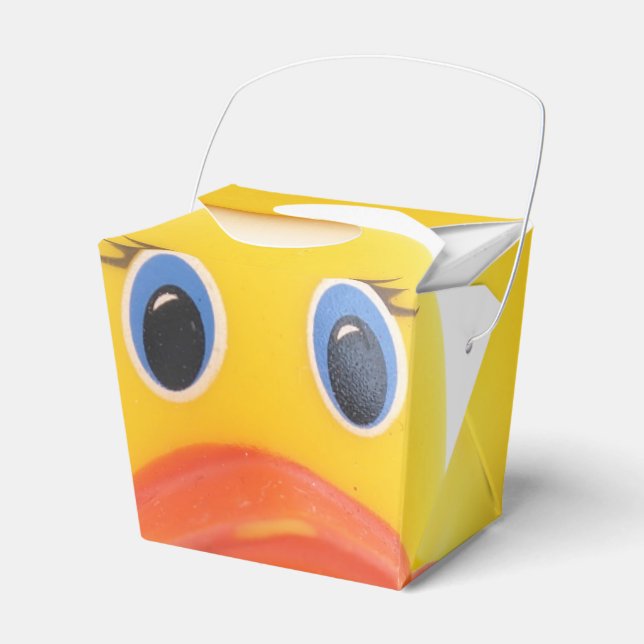 Yellow Rubber Ducks Baby Shower Favor Box (Front Side)