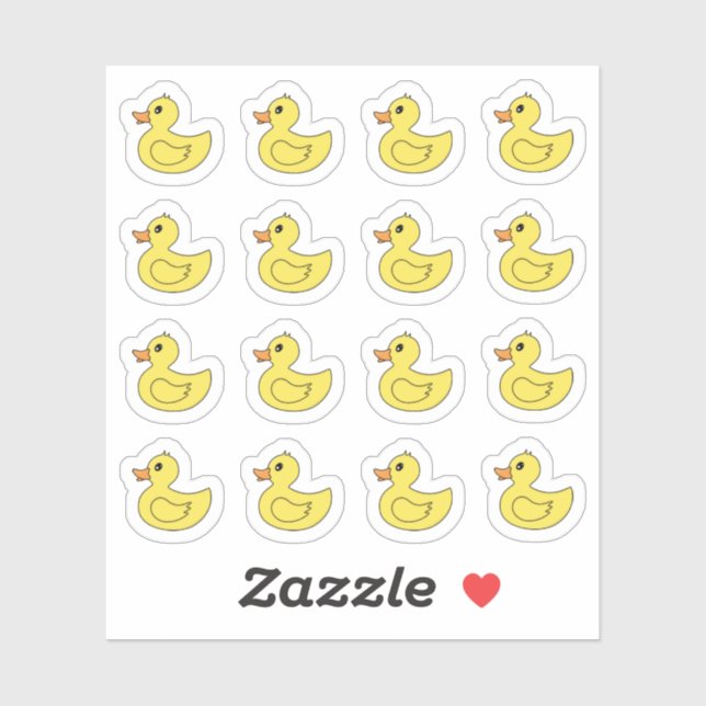 Yellow Rubber Ducks Bath Time Planner Calendar (Sheet)