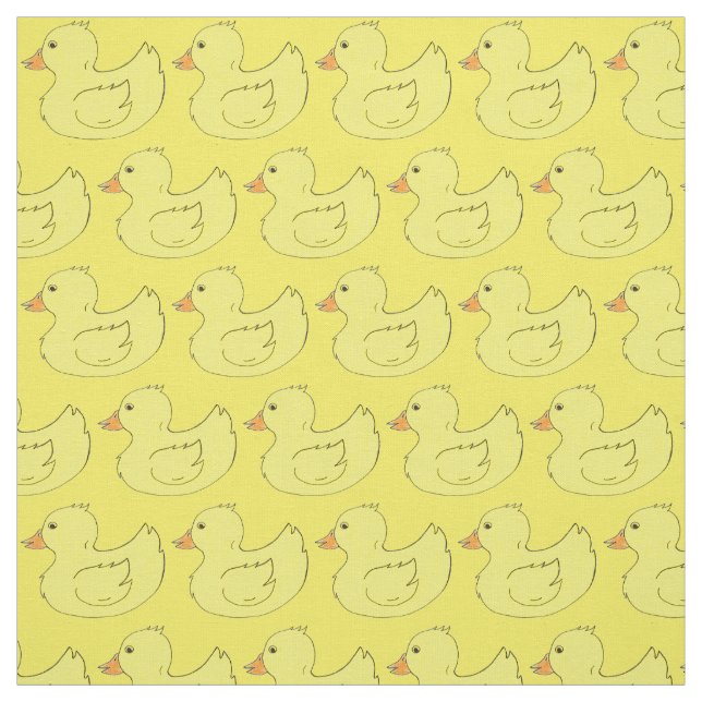 Yellow Rubber Ducks Ducky Bathtub Duckies Fabric (Swatch)