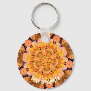 Yellow Rubber Ducks Kaleidoscope Personalized Keychain
