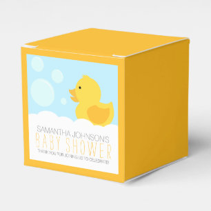 Yellow Rubber Ducky Bubble Bath Baby Shower Favor Box