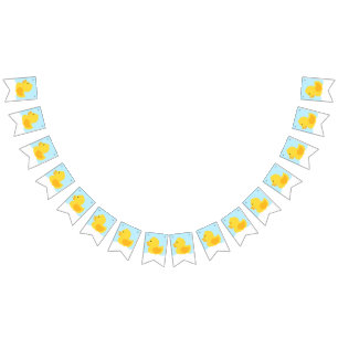 Yellow Rubber Ducky Bunting Flags