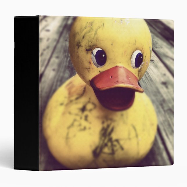 Yellow Rubber Ducky Covered in Dirt! Binder (Front/Spine)