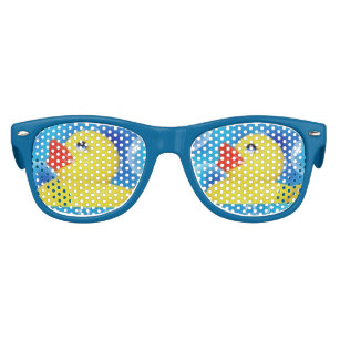 Yellow Rubber Ducky in Bubbles Kids Sunglasses