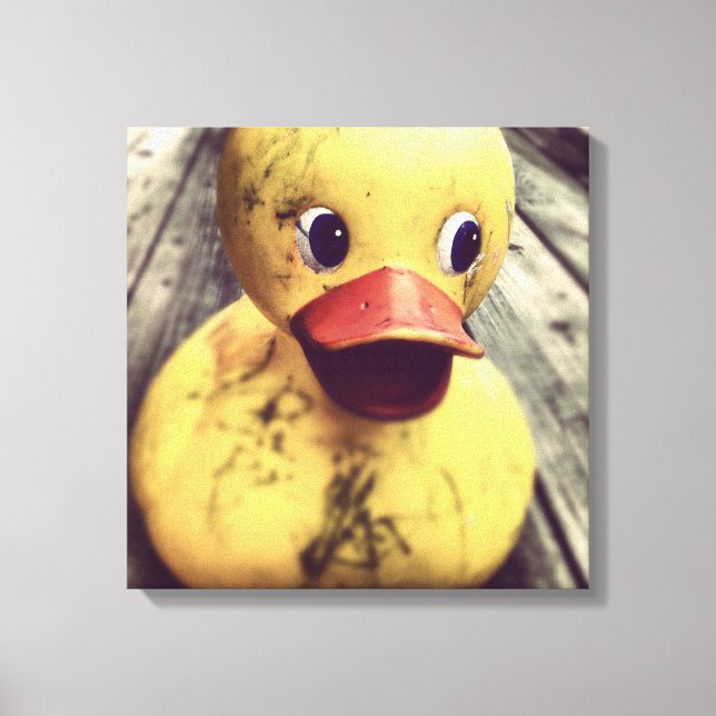 Yellow Rubber Ducky Needs a Bath! Canvas Print (Front)