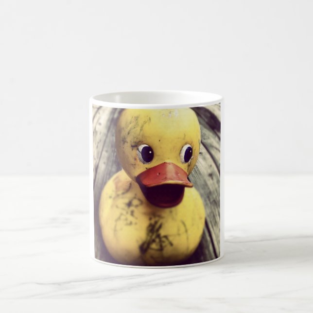 Yellow Rubber Ducky Needs a Bath! Coffee Mug (Center)