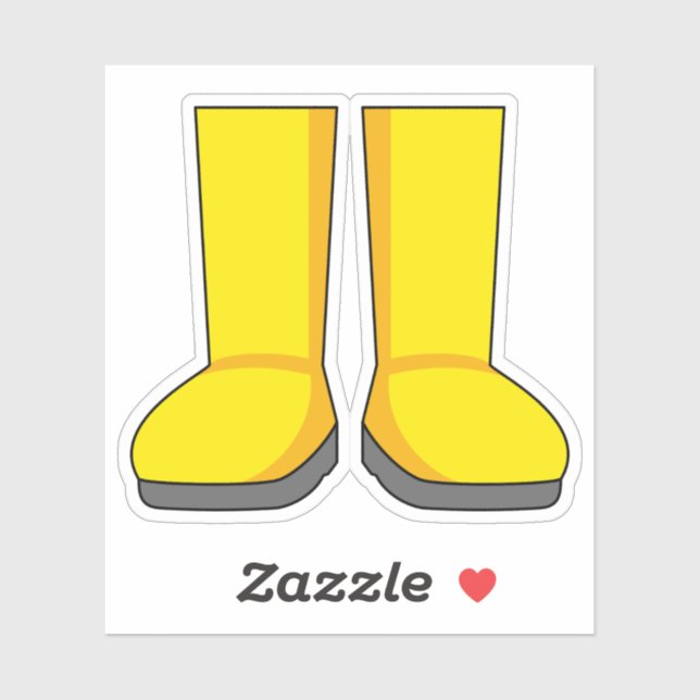 Yellow Rubber Rain Boots (Sheet)