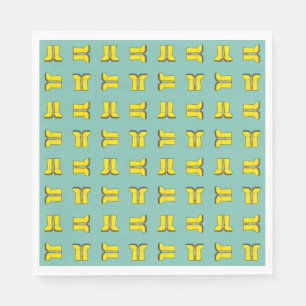 Yellow Rubber Rain Boots Napkin