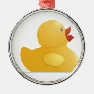 Yellow Rubberduck Metal Ornament