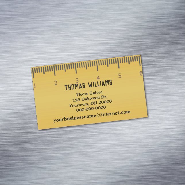 yellow ruler graphic 	Magnetic business card (In Situ)