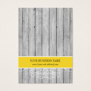 Yellow Rustic Wood Custom Earring Card