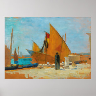 Yellow sails by Tina Blau Poster