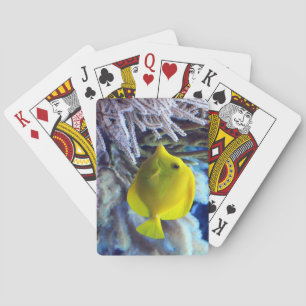 Yellow Saltwater Tang Fish Playing Cards