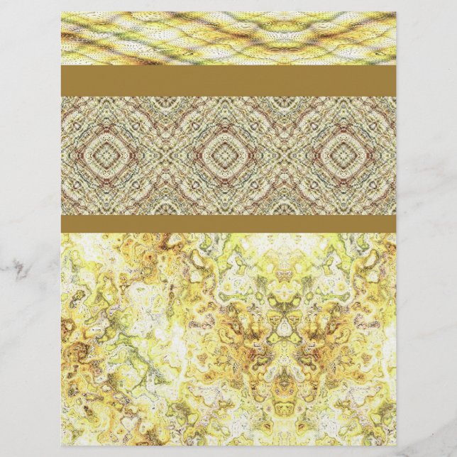Yellow Sampler Bulk Scrapbook Paper Pages (Front)