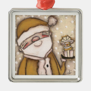Yellow Santa - Ornament