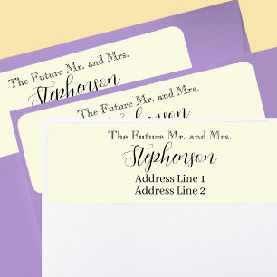Yellow Save The Date Custom Name Return Address