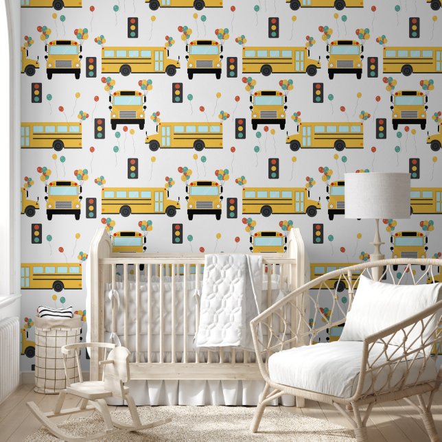 Yellow School Bus Party Classroom Wallpaper (Kids)